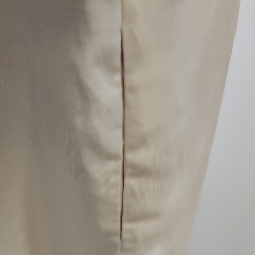 ANTONIO MELANI Cream Metallic Sheen Faux Wrap Dress - Picture 9 of 14